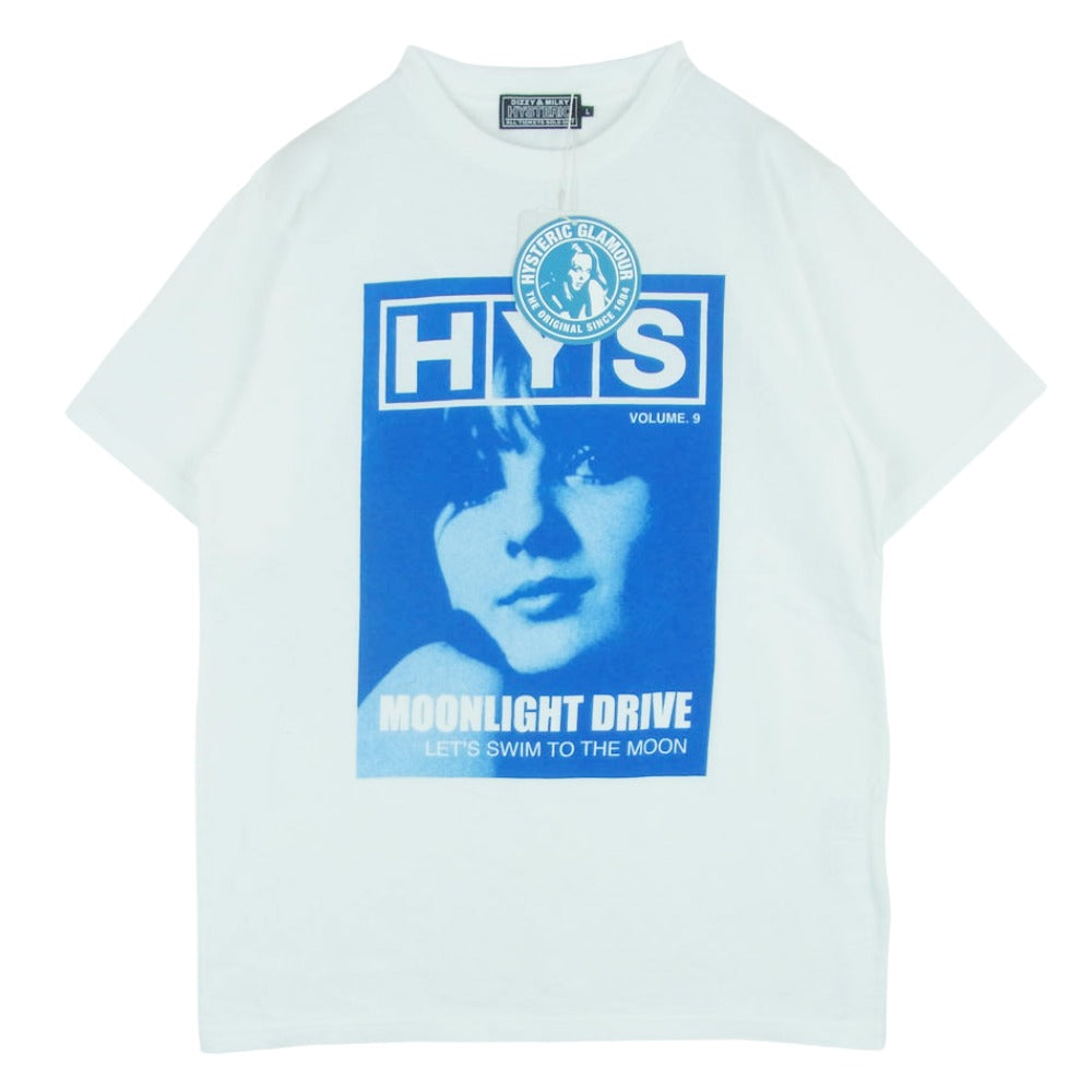HYSTERIC GLAMOUR ヒステリックグラマー 26SS 02261CT03 MOONLIGHT DRIVE 半袖 Tシャツ ホワイト系 L【極上美品】【中古】