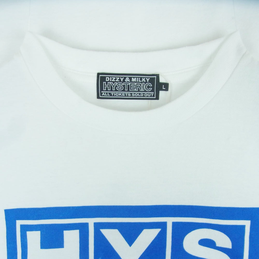 HYSTERIC GLAMOUR ヒステリックグラマー 26SS 02261CT03 MOONLIGHT DRIVE 半袖 Tシャツ ホワイト系 L【極上美品】【中古】