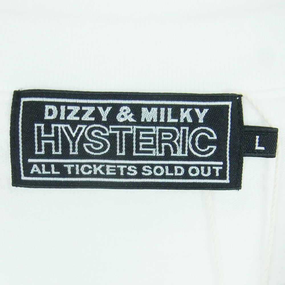 HYSTERIC GLAMOUR ヒステリックグラマー 26SS 02261CT03 MOONLIGHT DRIVE 半袖 Tシャツ ホワイト系 L【極上美品】【中古】