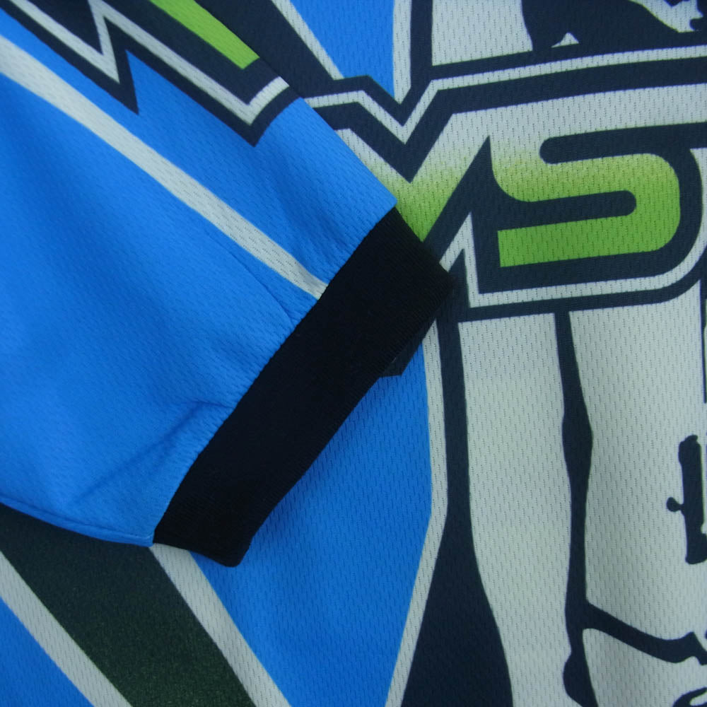 HYSTERIC GLAMOUR ヒステリックグラマー 26SS 02261CL08 HIGH VOLTAGE メッシュ 長袖 カットソー ライトブルー系 L【極上美品】【中古】