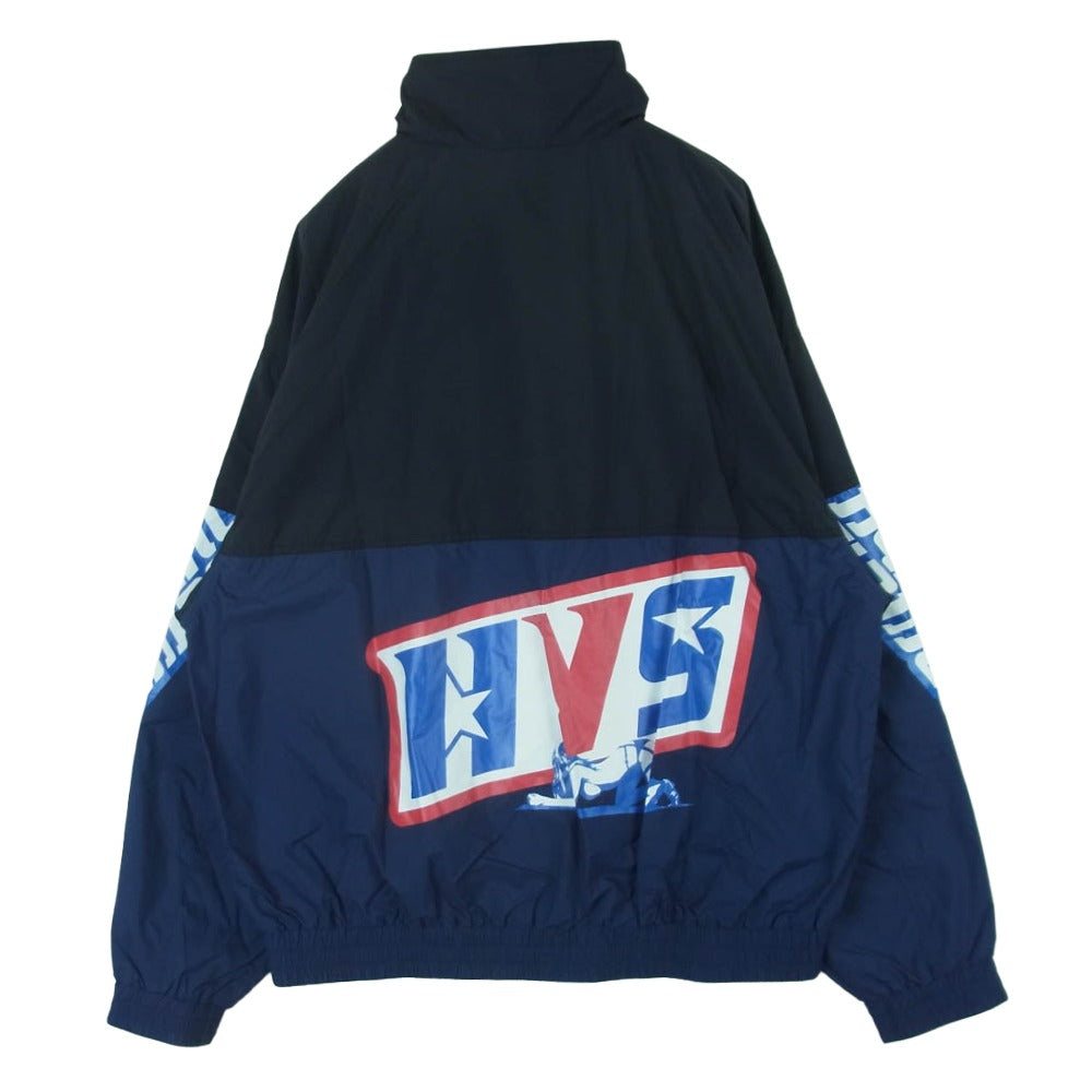 HYSTERIC GLAMOUR ヒステリックグラマー 26SS 02261AB03 FAST STAR スタンドカラー ブルゾン ナイロン ジャケット ネイビー系 ブラック系 L【極上美品】【中古】