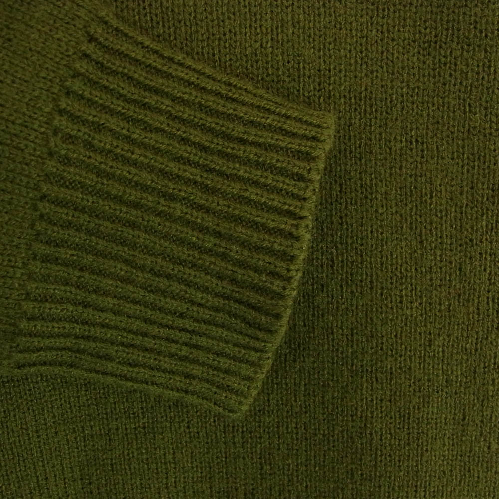 AD2021 SZ-N005 CDG シーディージー × LOCHAVEN of Scotland ロックエーベン SIDE SLIT KNIT SWEATER サイドスリット ニットセーター カーキ系 XL【中古】