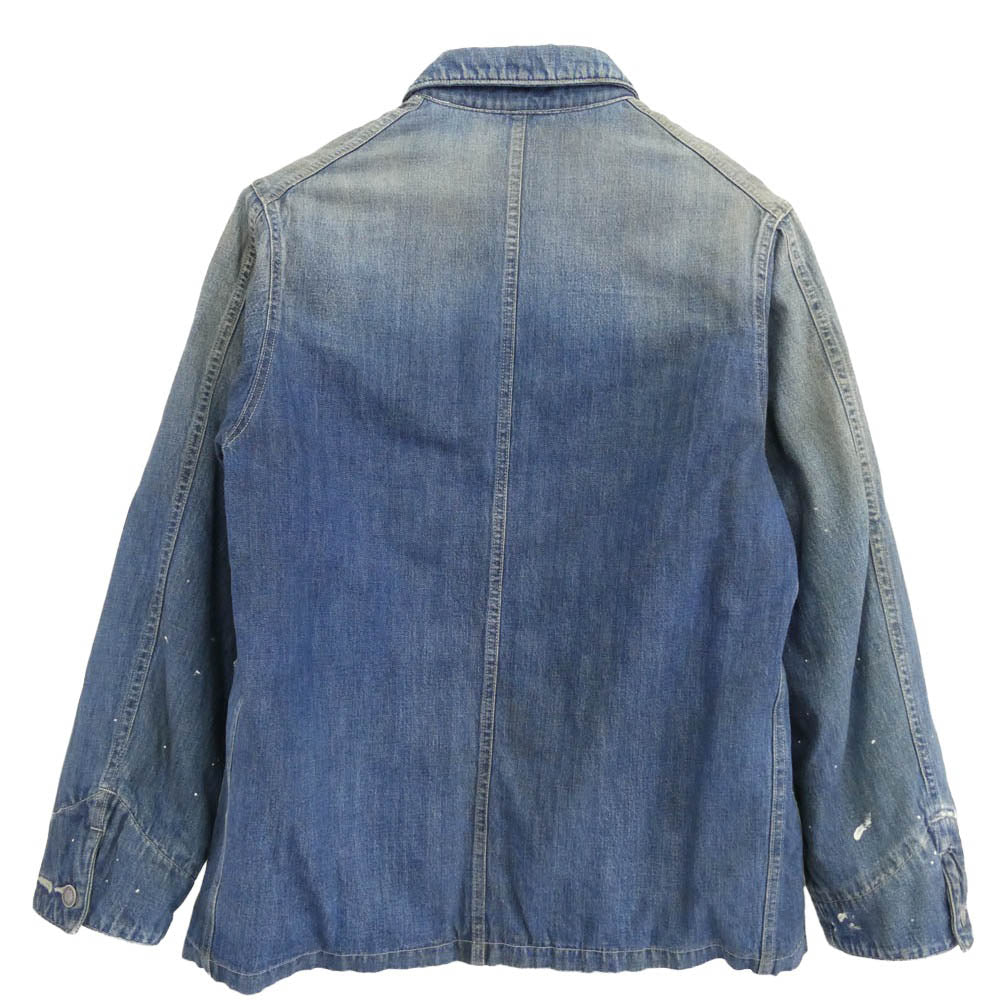 VISVIM ビズビム 25aw 0125205006003 SS COVERALL DOWN DMGD INDIGO カバーオール ダウン デニム ジャケット インディゴブルー系 マルチカラー系 1【極上美品】【中古】