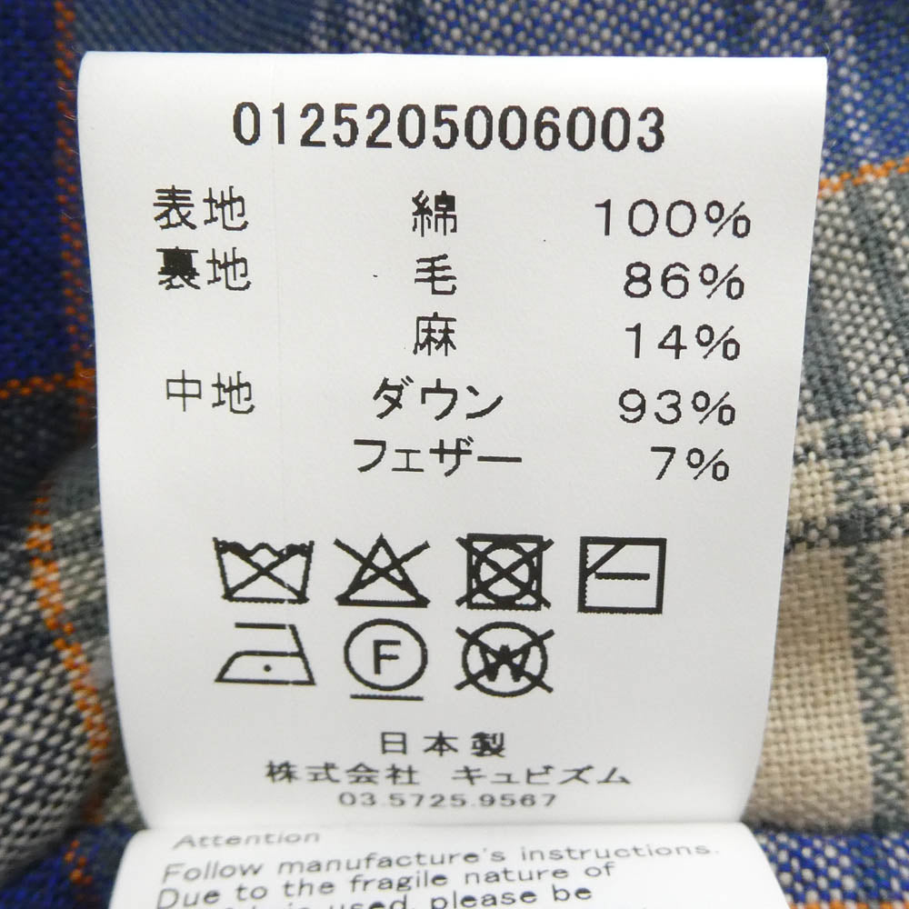 VISVIM ビズビム 25aw 0125205006003 SS COVERALL DOWN DMGD INDIGO カバーオール ダウン デニム ジャケット インディゴブルー系 マルチカラー系 1【極上美品】【中古】