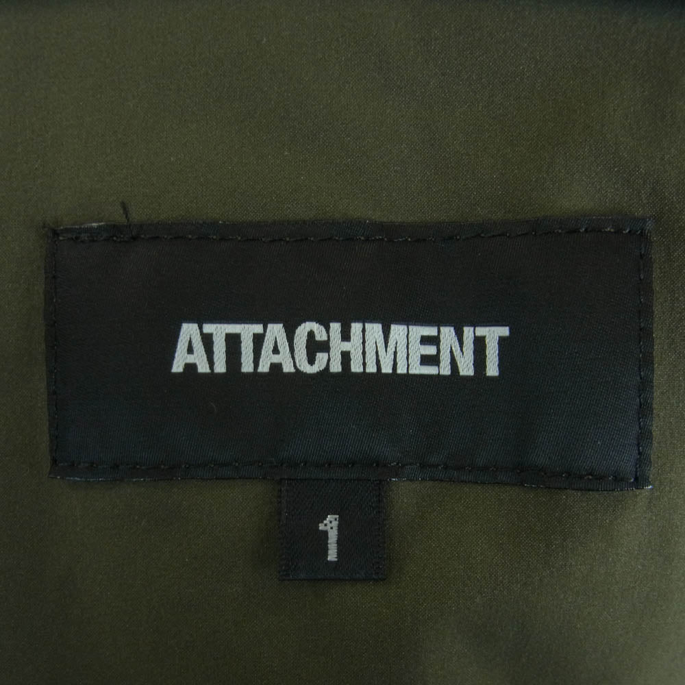 ATTACHMENT アタッチメント AG92-212 2WAY ストレッチ タフタ ナイロン 2B テーラード ジャケット グリーン系 1【中古】