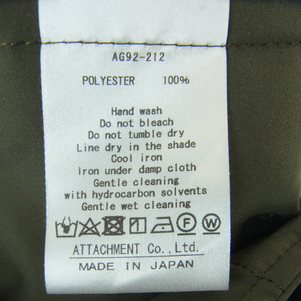 ATTACHMENT アタッチメント AG92-212 2WAY ストレッチ タフタ ナイロン 2B テーラード ジャケット グリーン系 1【中古】