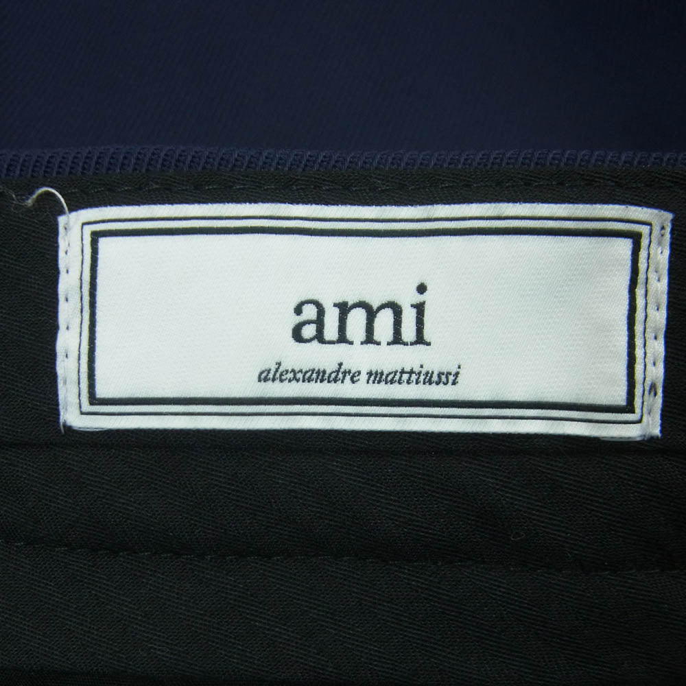 AMI PARIS アミパリス AMI ALEXANDRE MATTIUSSI アミ アレクサンドル マテュッシ ウール ショーツ ハーフ パンツ ダークネイビー系 36【中古】