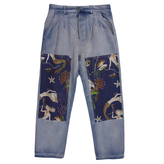 LOEWE ロエベ H616331X38 paula's ibiza パウラズイビザ デニム パンツ ライトブルー系 48【中古】