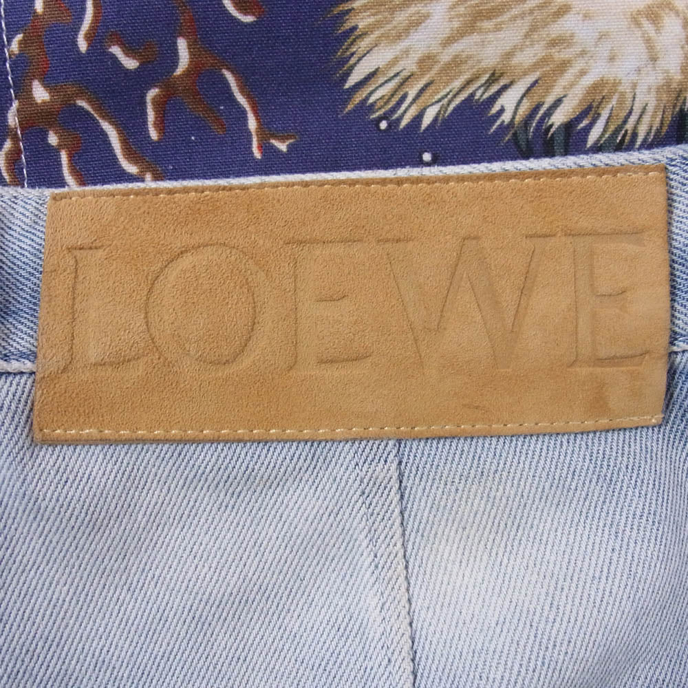 LOEWE ロエベ H616331X38 paula's ibiza パウラズイビザ デニム パンツ ライトブルー系 48【中古】