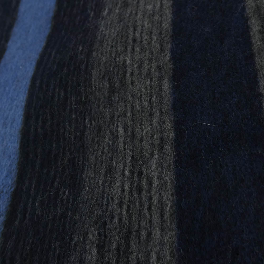 LOUIS VUITTON ルイ・ヴィトン カシミヤ混 ストライプ マフラー ネイビー系【中古】