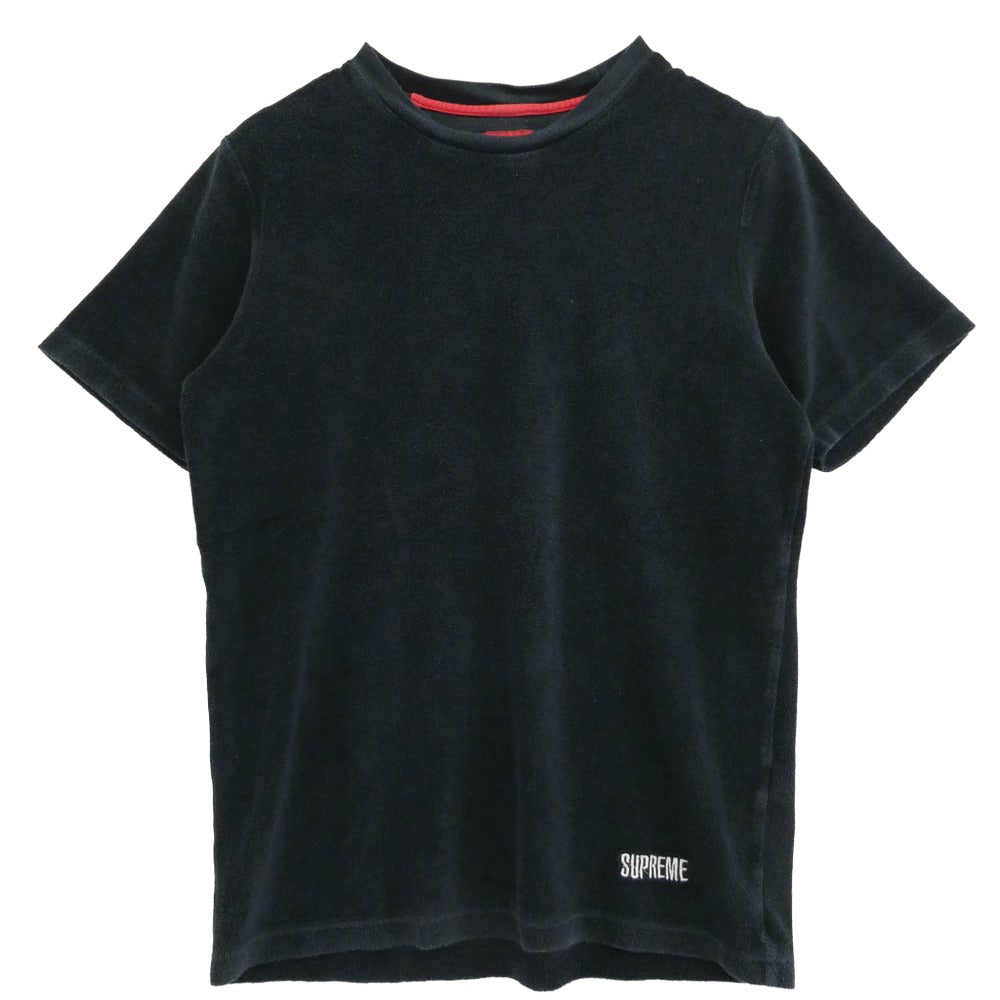 Supreme シュプリーム 14SS Terry Tee テリー パイル地 半袖 Tシャツ ブラック系 M【中古】