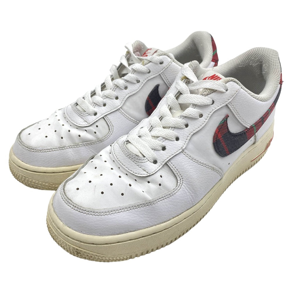 NIKE ナイキ DV0789-100 Air Force 1 Low Plaid エアフォース1 ローカットスニーカー ホワイト系 レッド系 25cm【中古】