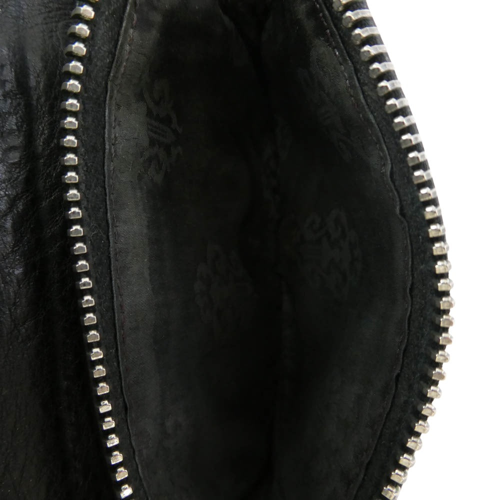 CHROME HEARTS クロムハーツ（原本無） JOEY ジョーイ スクロールラベル レザー ウォレット 財布 ブラック系【中古】
