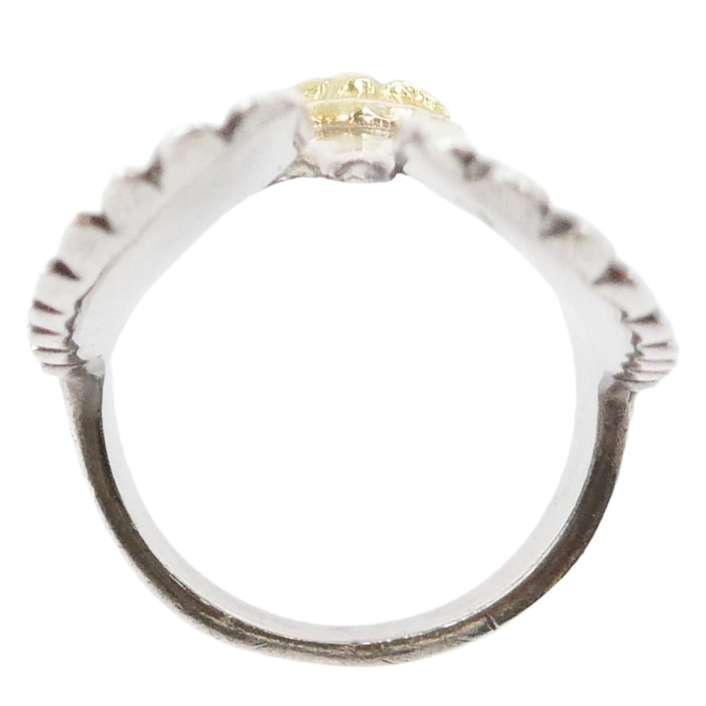 TADY&KING タディアンドキング EAGLE RING 18K 金メタル付き ロングホーン イーグルリング シルバー系 ゴールド系 ８号【中古】