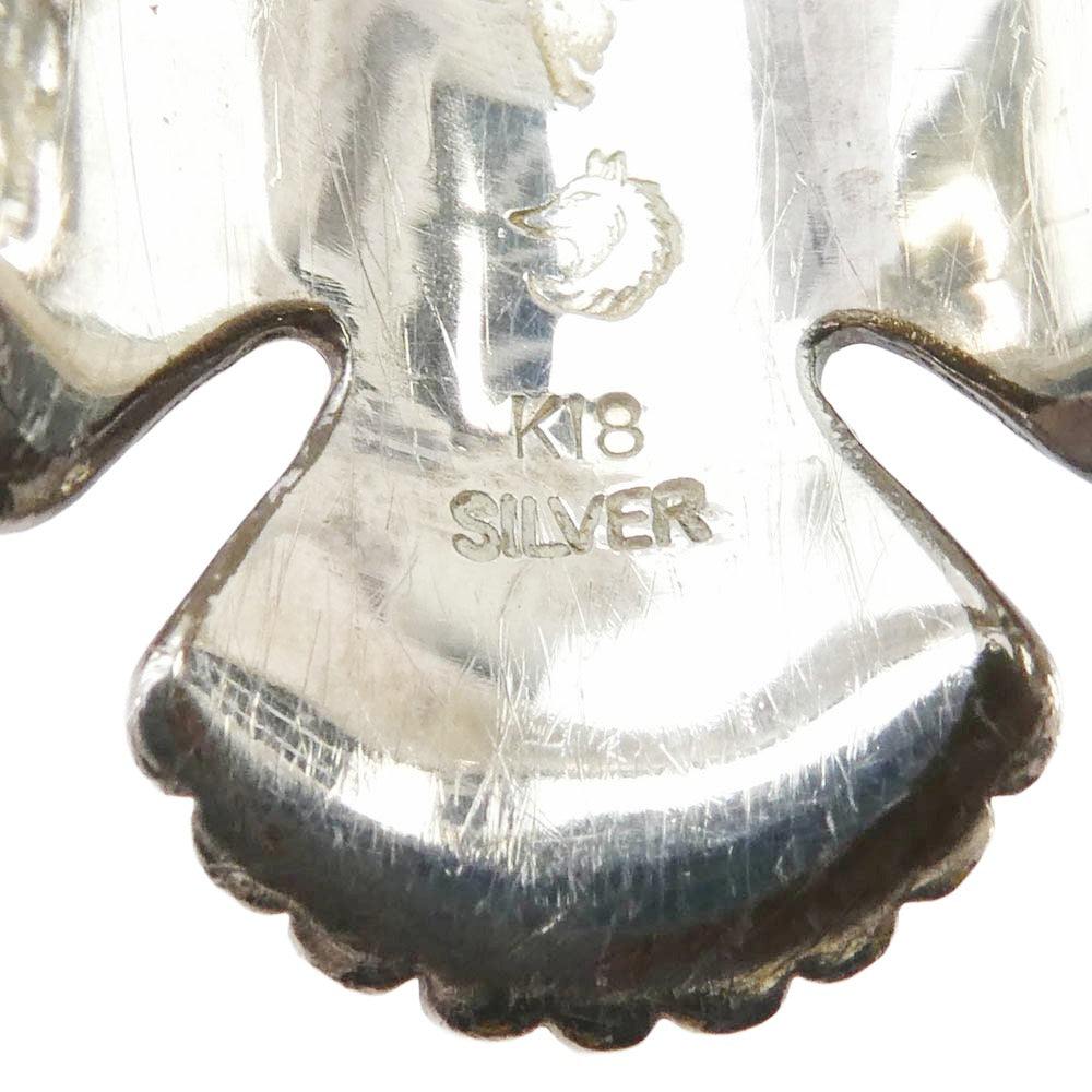 TADY&KING タディアンドキング EAGLE RING 18K 金メタル付き ロングホーン イーグルリング シルバー系 ゴールド系 ８号【中古】