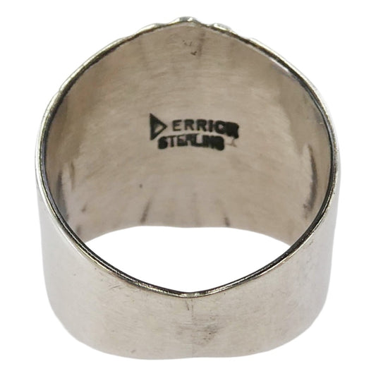 デリックゴードン ナバホ族 キングマン ターコイズ付 シルバー リング シルバー系 ブルー系 21号【中古】