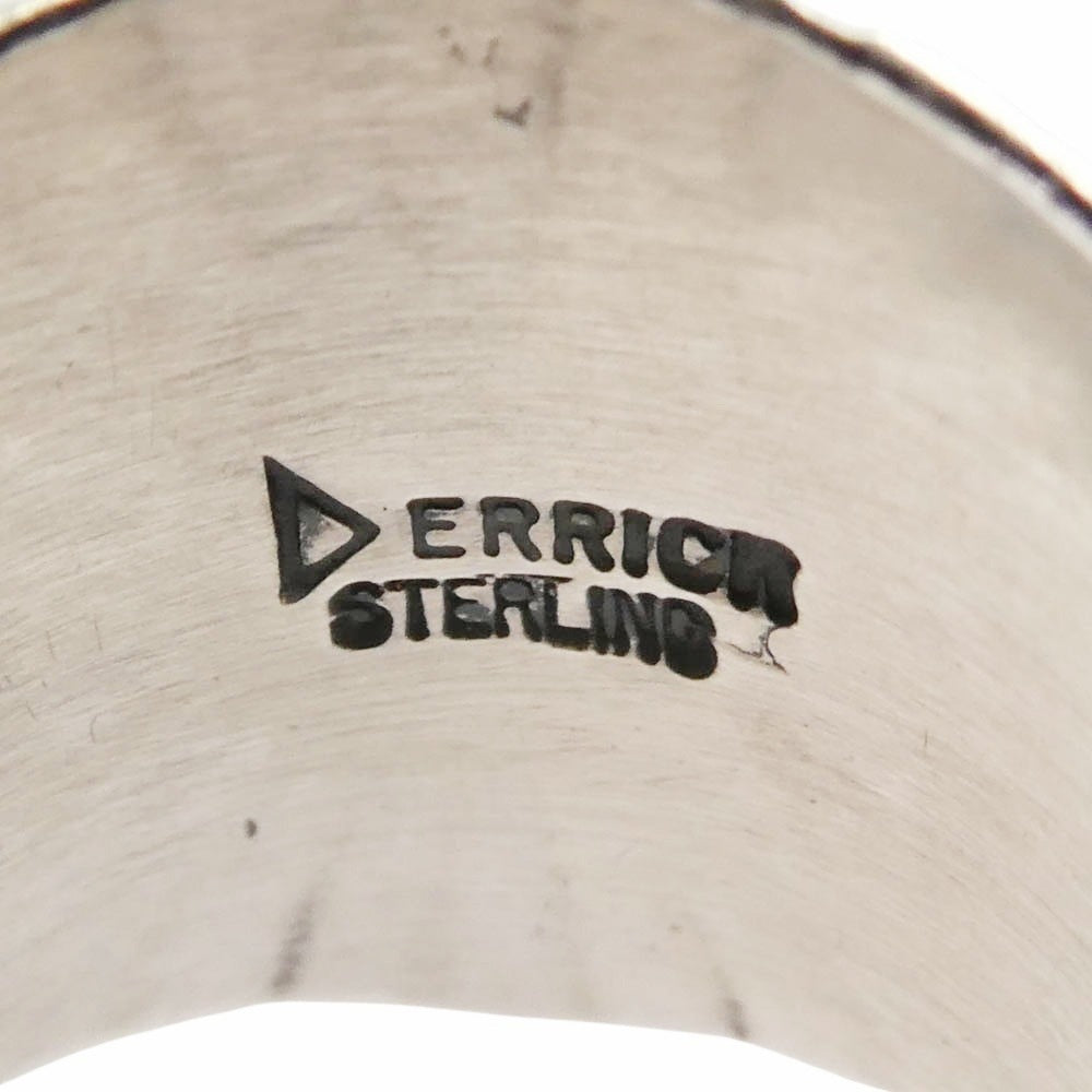 デリックゴードン ナバホ族 キングマン ターコイズ付 シルバー リング シルバー系 ブルー系 21号【中古】