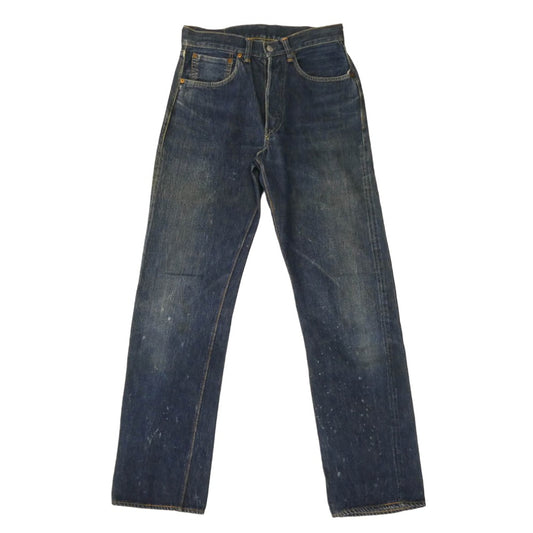 Levi's リーバイス 50s 501XX 革パッチ トップボタンリペア交換 リベット裏刻印14 センターループ デニム パンツ インディゴブルー系【中古】