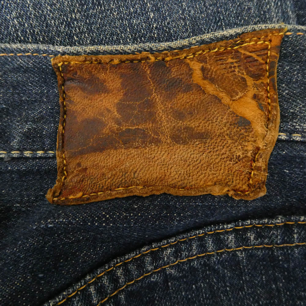 Levi's リーバイス 50s 501XX 革パッチ トップボタンリペア交換 リベット裏刻印14 センターループ デニム パンツ インディゴブルー系【中古】
