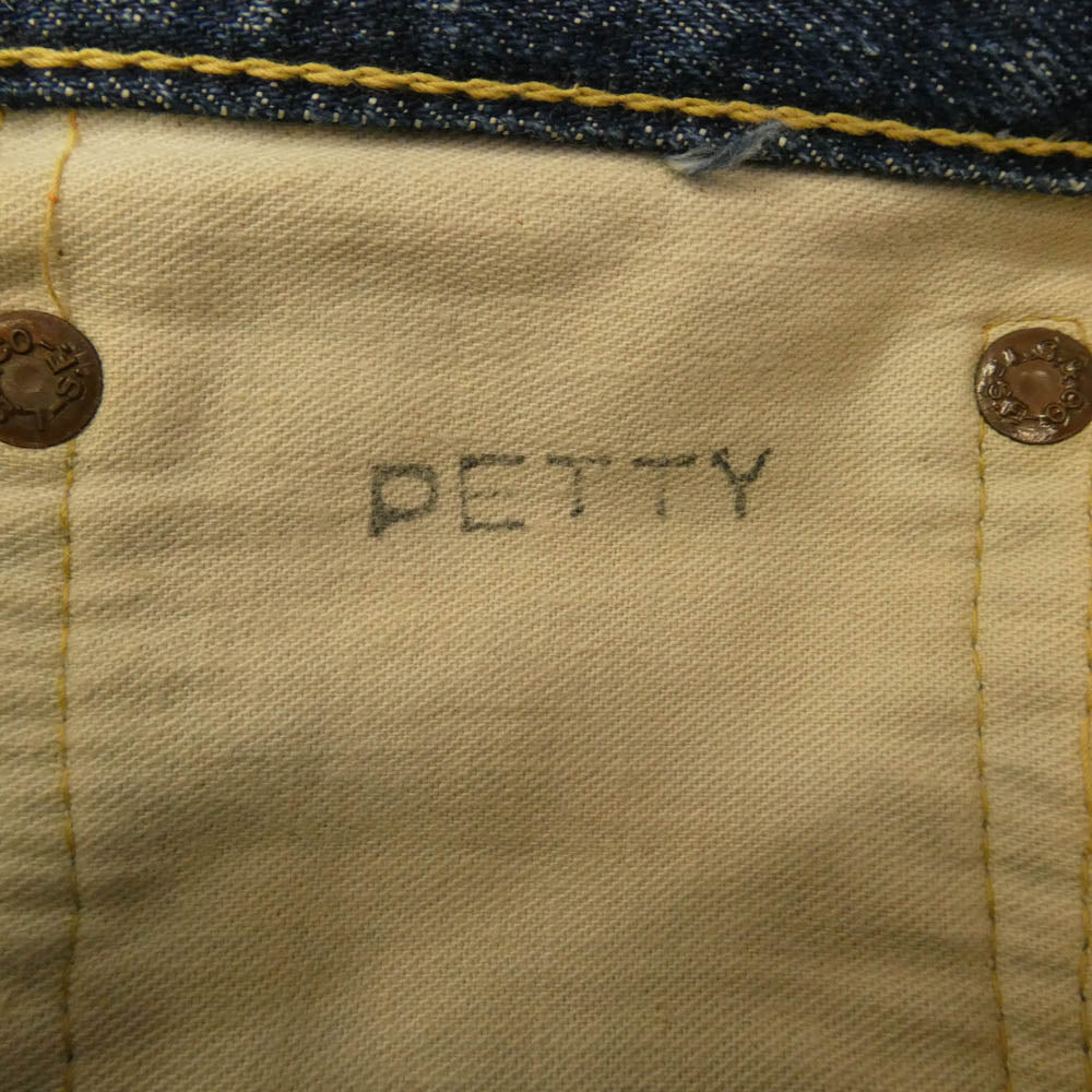 Levi's リーバイス 50s 501XX 革パッチ トップボタンリペア交換 リベット裏刻印14 センターループ デニム パンツ インディゴブルー系【中古】