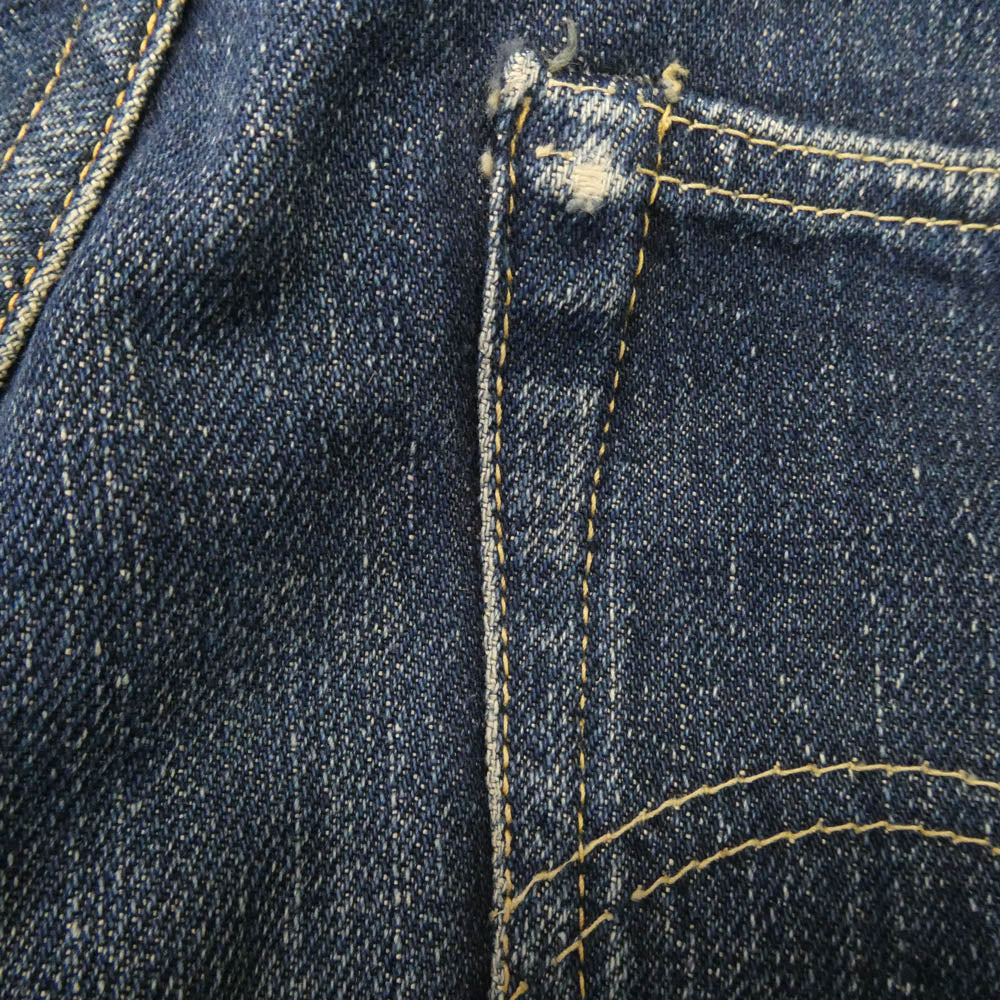 Levi's リーバイス 50s 501XX 革パッチ トップボタンリペア交換 リベット裏刻印14 センターループ デニム パンツ インディゴブルー系【中古】
