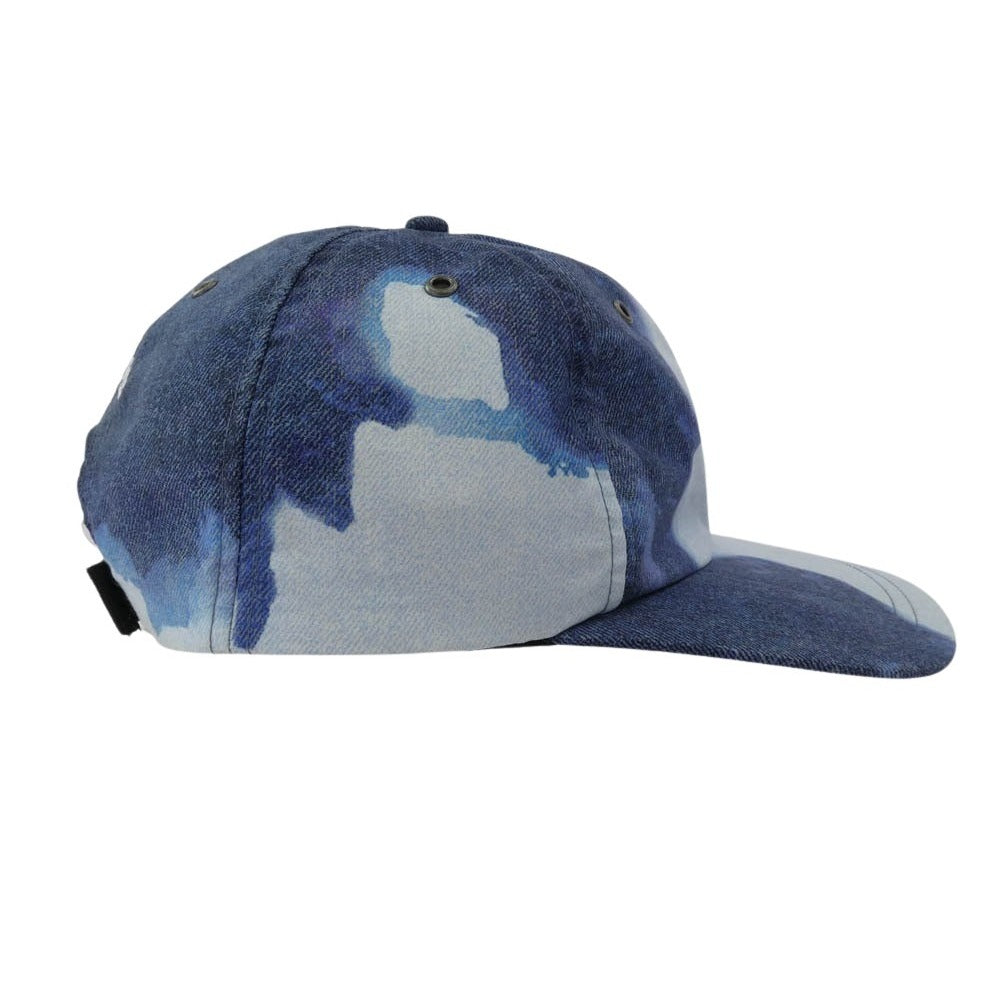 Supreme シュプリーム 21AW NN52152I Bleached Denim Print 6-Panel Indigo ブリーチド デニム プリント 6パネル インディゴ キャップ 帽子 インディゴブルー系【中古】