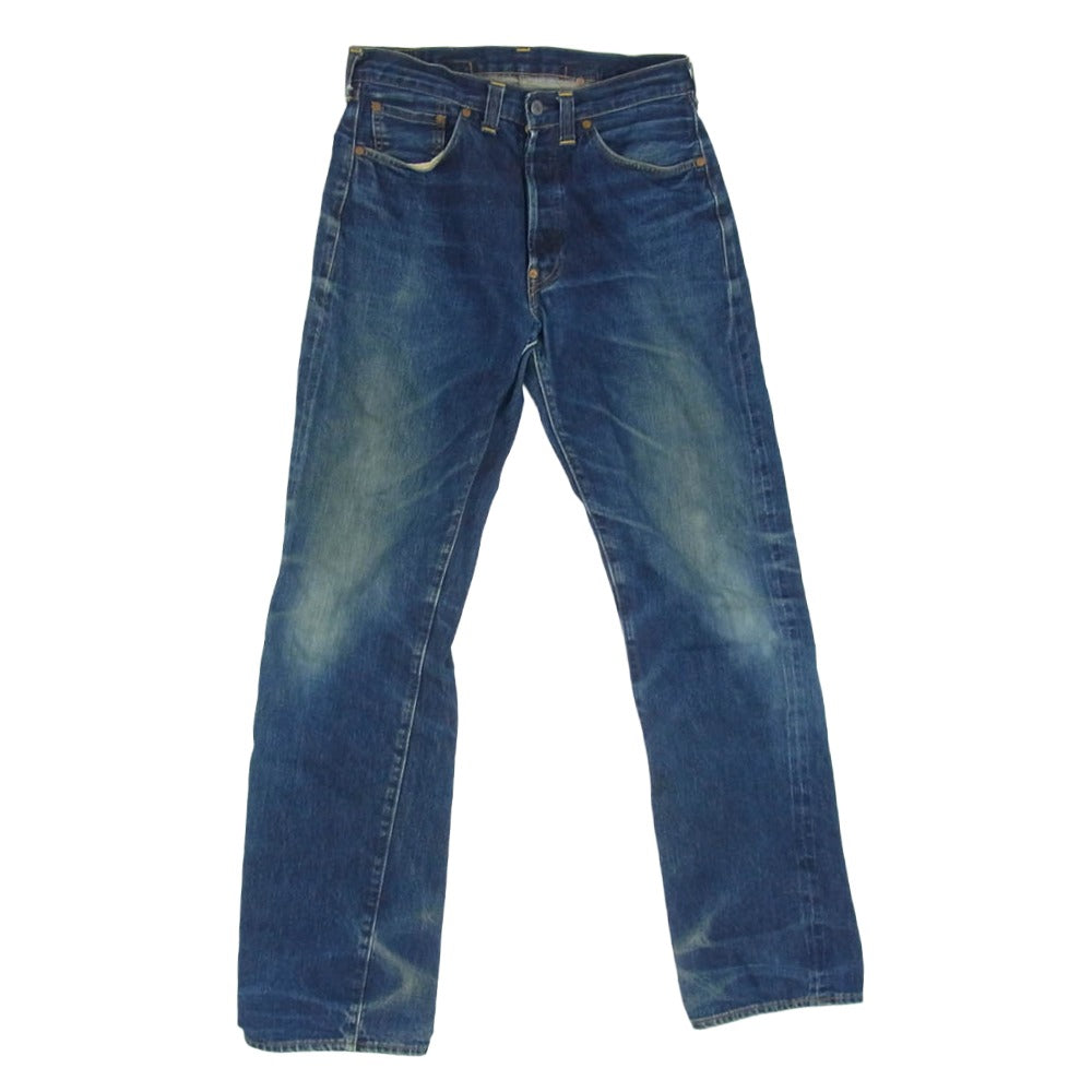 Levi's リーバイス 201-0003 USA製 201XX ビッグE バレンシア工場製 ボタン裏555刻印 シンチバック デニム ジーンズ パンツ W33 L36 インディゴブルー系 33【中古】