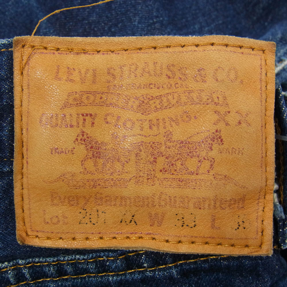 Levi's リーバイス 201-0003 USA製 201XX ビッグE バレンシア工場製 ボタン裏555刻印 シンチバック デニム ジーンズ パンツ W33 L36 インディゴブルー系 33【中古】