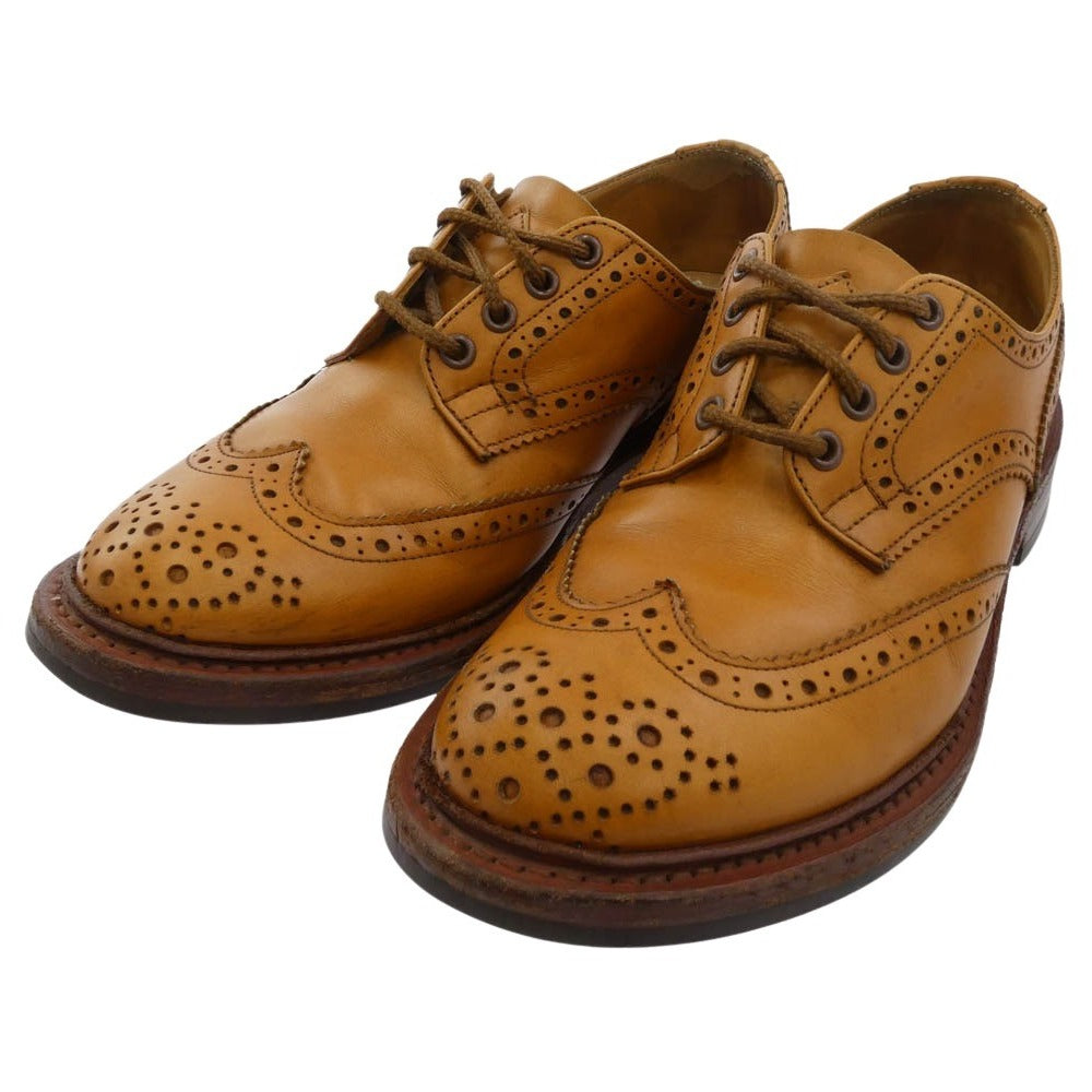Tricker's トリッカーズ M5633D 英国製 BOURTON DAINITE SOLE バートン ダイナイトソール レザー シューズ ライトブラウン系 8.5【中古】