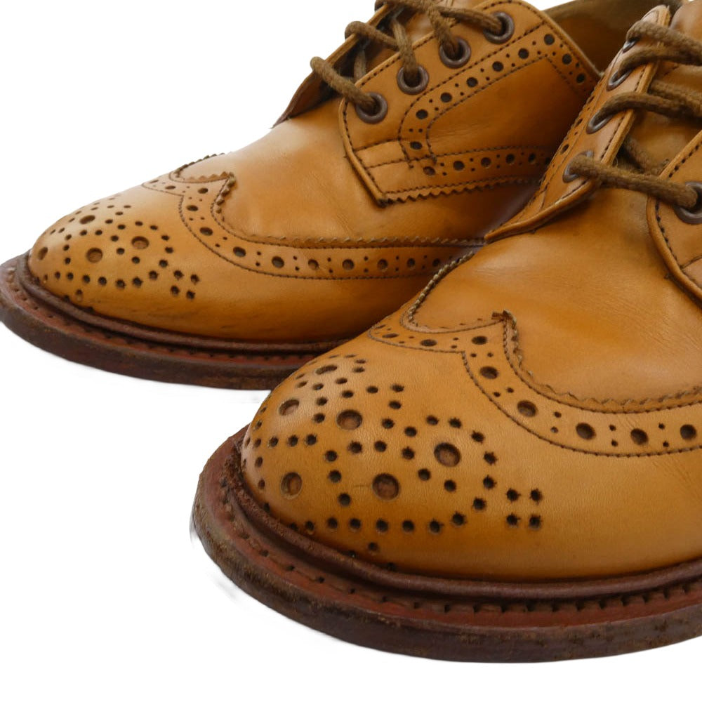 Tricker's トリッカーズ M5633D 英国製 BOURTON DAINITE SOLE バートン ダイナイトソール レザー シューズ ライトブラウン系 8.5【中古】