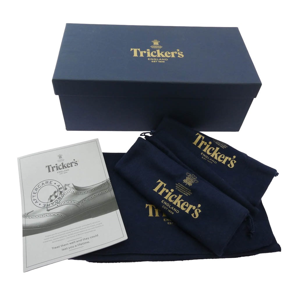 Tricker's トリッカーズ M5633D 英国製 BOURTON DAINITE SOLE バートン ダイナイトソール レザー シューズ ライトブラウン系 8.5【中古】