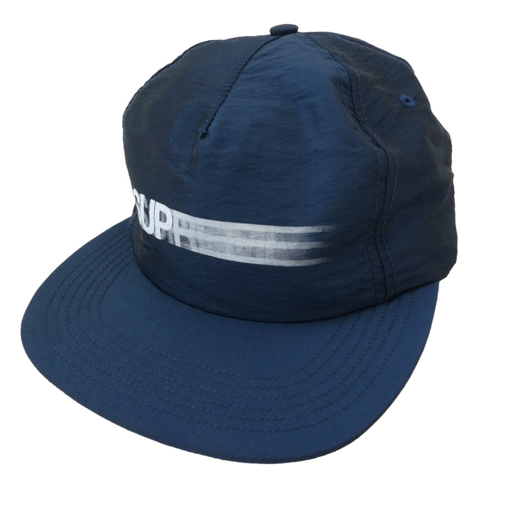 Supreme シュプリーム 16SS Motion Logo Lridescent 5-Panel モーションロゴ イリデセント ナイロン 5パネル キャップ ネイビー系【中古】