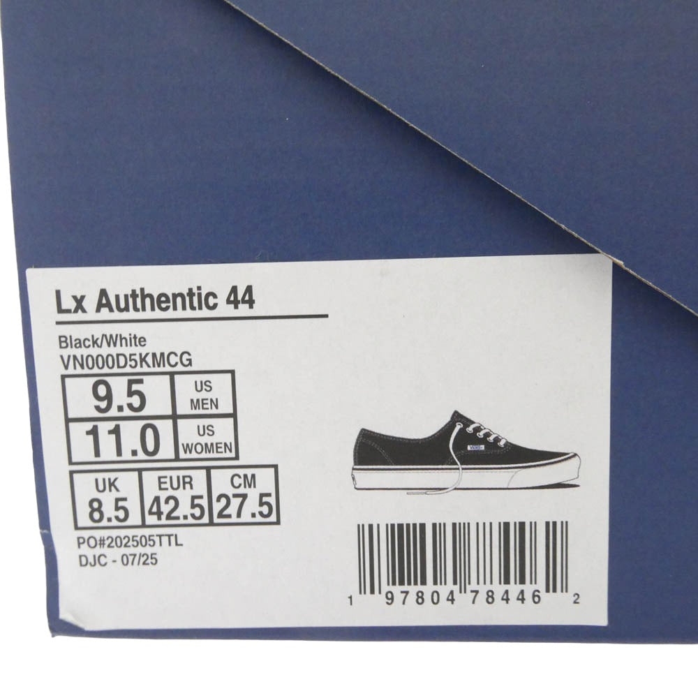 VANS バンズ vn000D5KMCG PREMIUM AUTHENTIC 44 オーセンティック ローカット スニーカー ブラック系 27.5cm【極上美品】【中古】