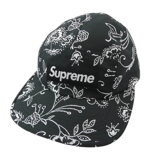 Supreme シュプリーム 25SS Bandana Jacquard Denim Camp Cap バンダナ キャンプ キャップ ブラック系 ホワイト系【極上美品】【中古】