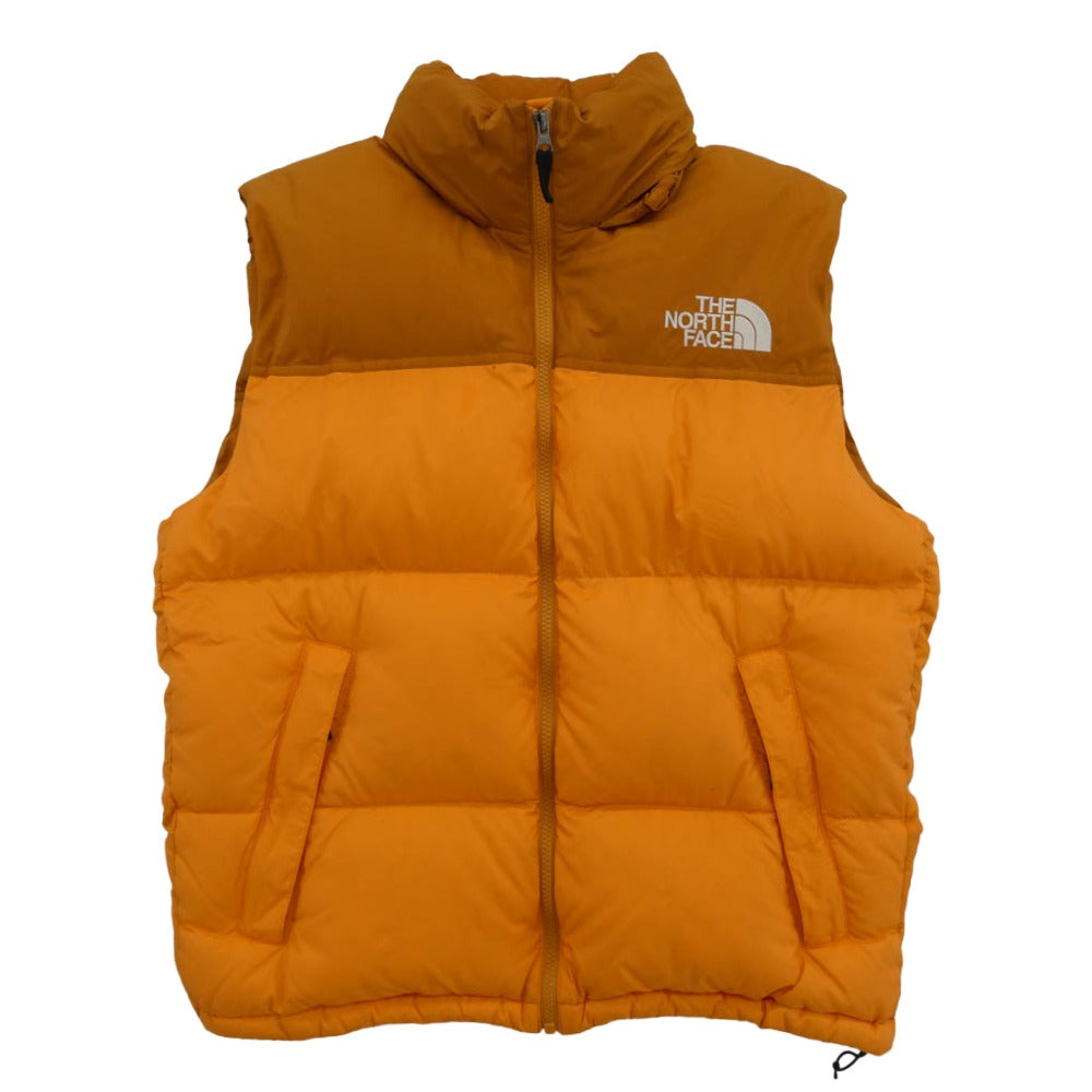 THE NORTH FACE ノースフェイス ND92338 Nuptse Vest ヌプシ ダウン ベスト オレンジ系 L【中古】