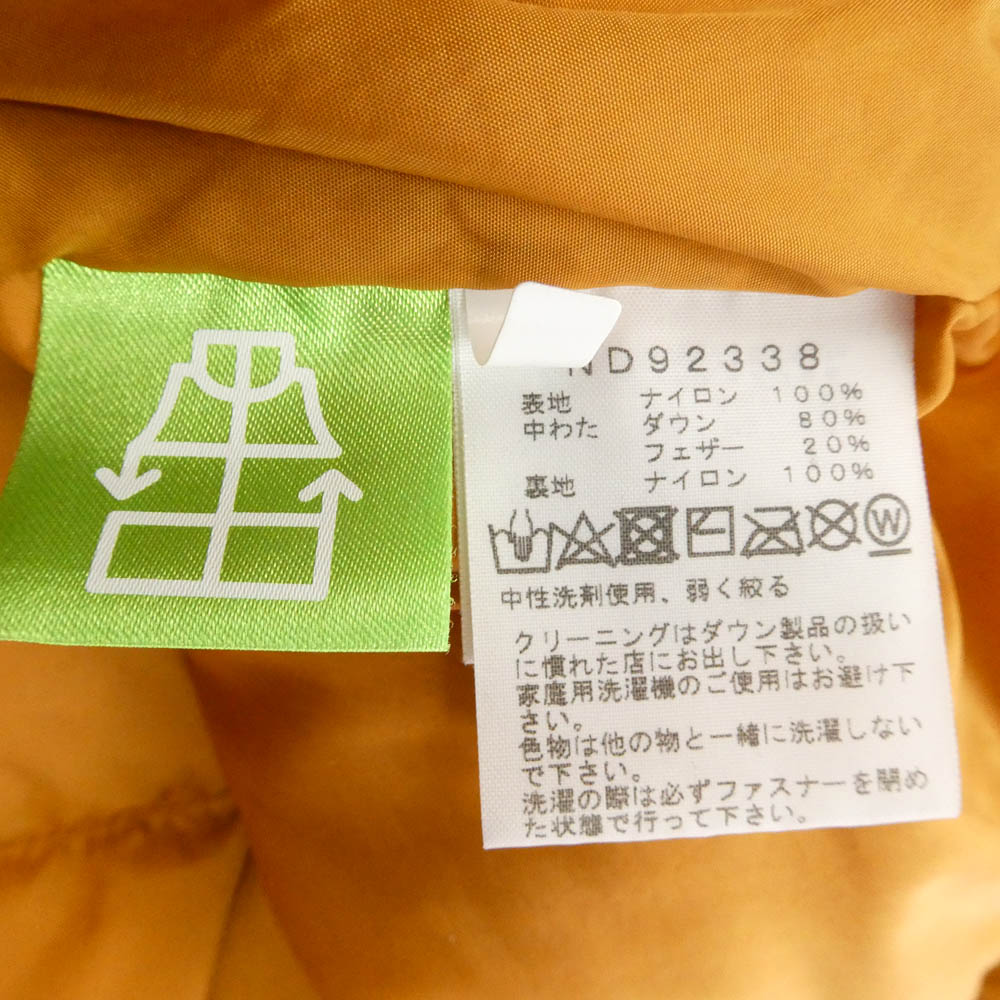 THE NORTH FACE ノースフェイス ND92338 Nuptse Vest ヌプシ ダウン ベスト オレンジ系 L【中古】