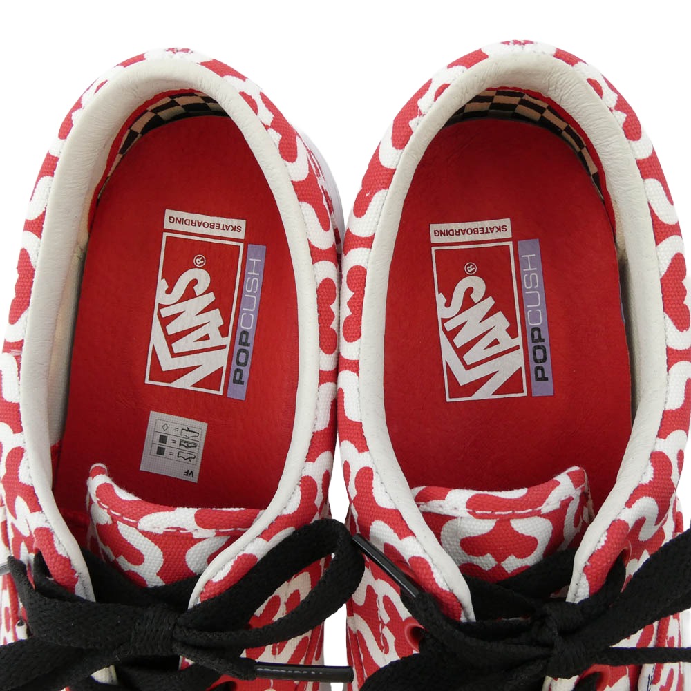 Supreme シュプリーム 21SS Vans バンズ Monogram S Logo Skate Era モノグラム スケート エラ スニーカー レッド系 ホワイト系 27cm【極上美品】【中古】