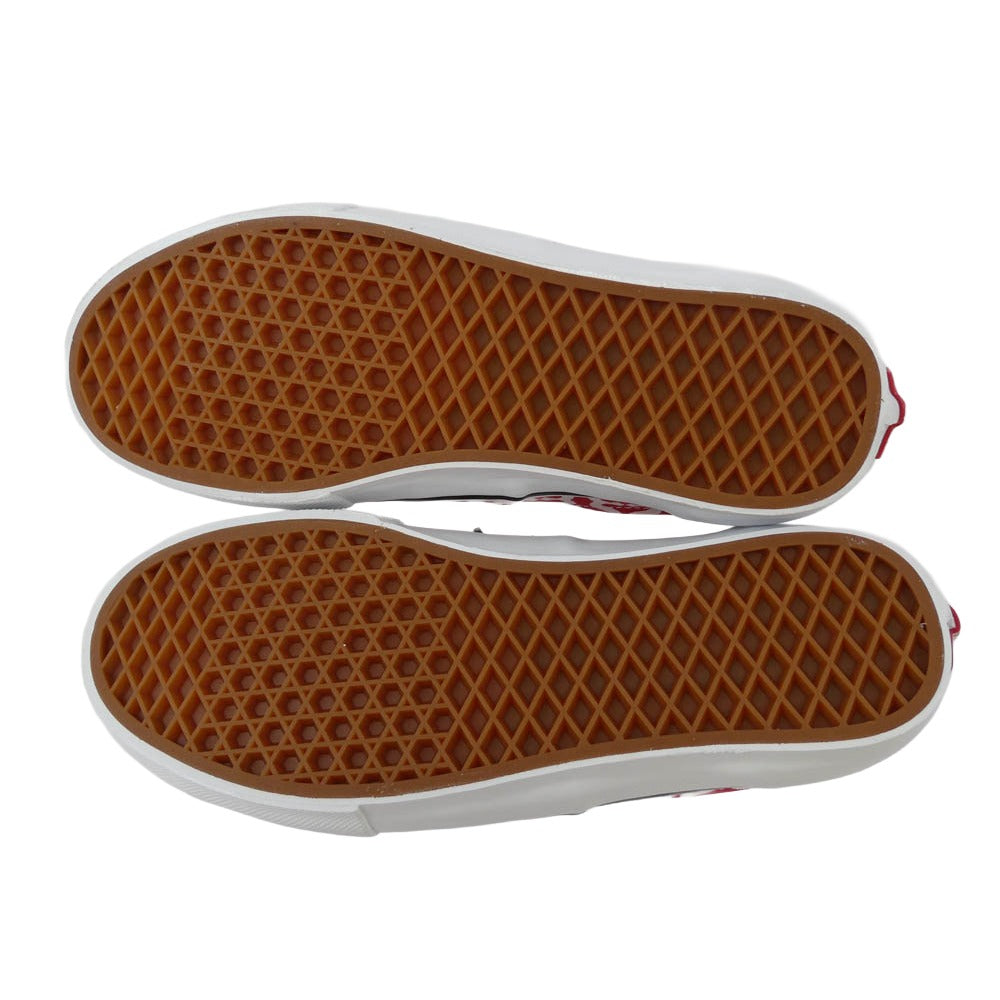 Supreme シュプリーム 21SS Vans バンズ Monogram S Logo Skate Era モノグラム スケート エラ スニーカー レッド系 ホワイト系 27cm【極上美品】【中古】
