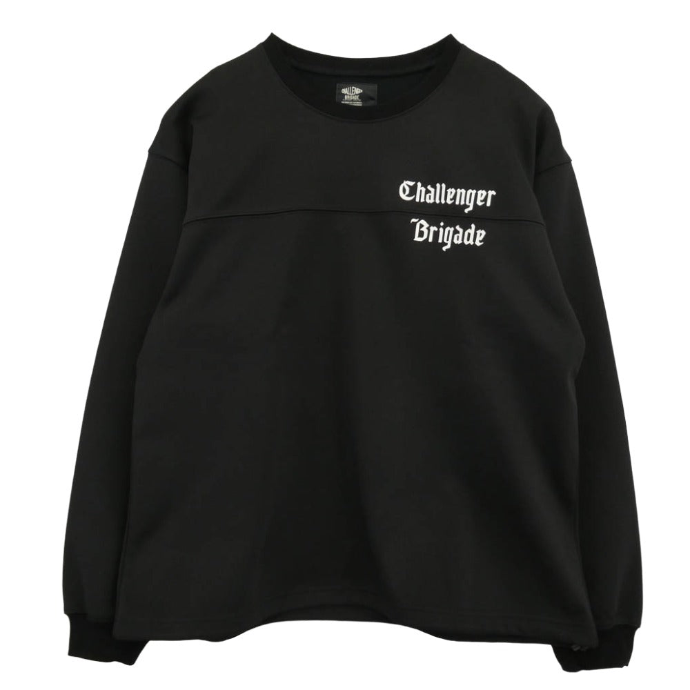 CHALLENGER チャレンジャー 25AW CLG-SW 025-009 C/N WARM CORE ポリエステル クルーネック フットボール シャツ スウェット ブラック系 M【極上美品】【中古】