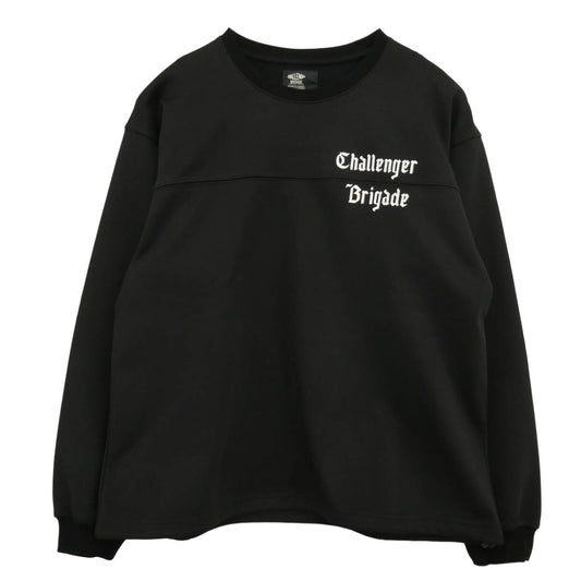 CHALLENGER チャレンジャー 25AW CLG-SW 025-009 C/N WARM CORE ポリエステル クルーネック フットボール シャツ スウェット ブラック系 M【極上美品】【中古】