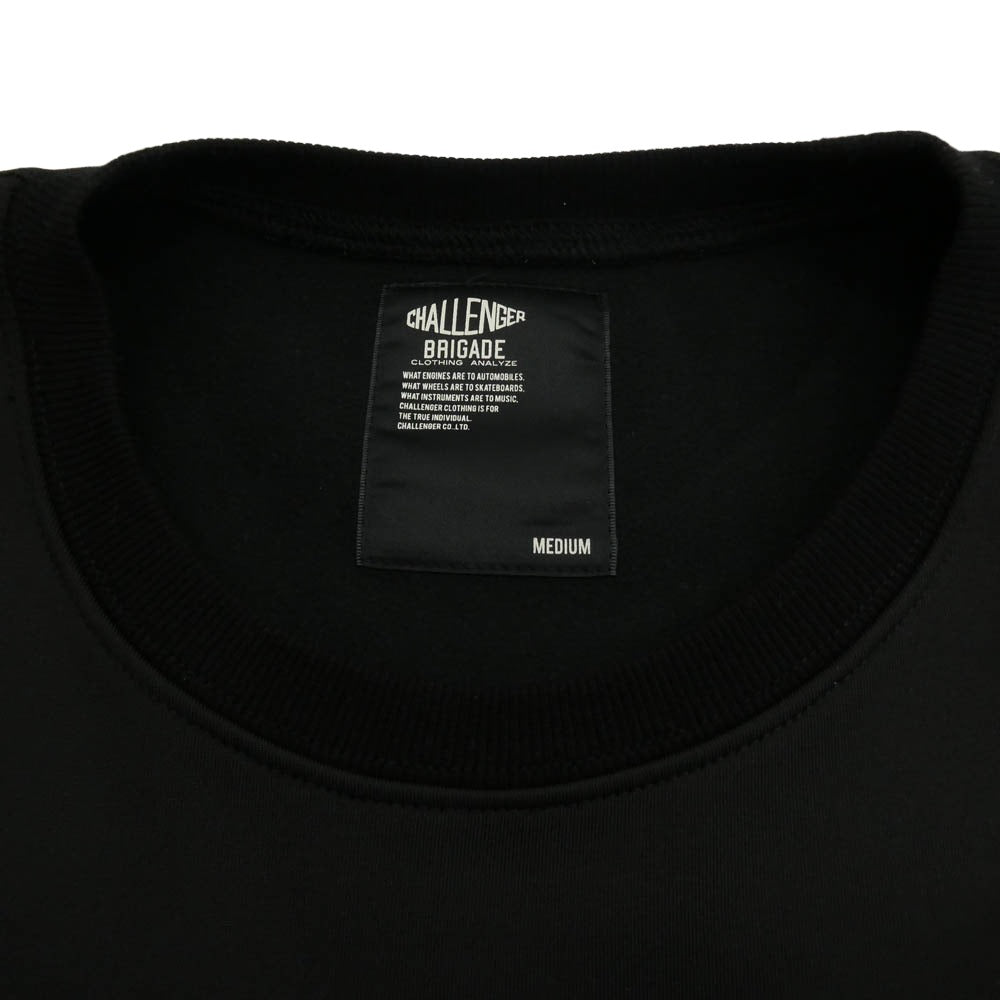 CHALLENGER チャレンジャー 25AW CLG-SW 025-009 C/N WARM CORE ポリエステル クルーネック フットボール シャツ スウェット ブラック系 M【極上美品】【中古】