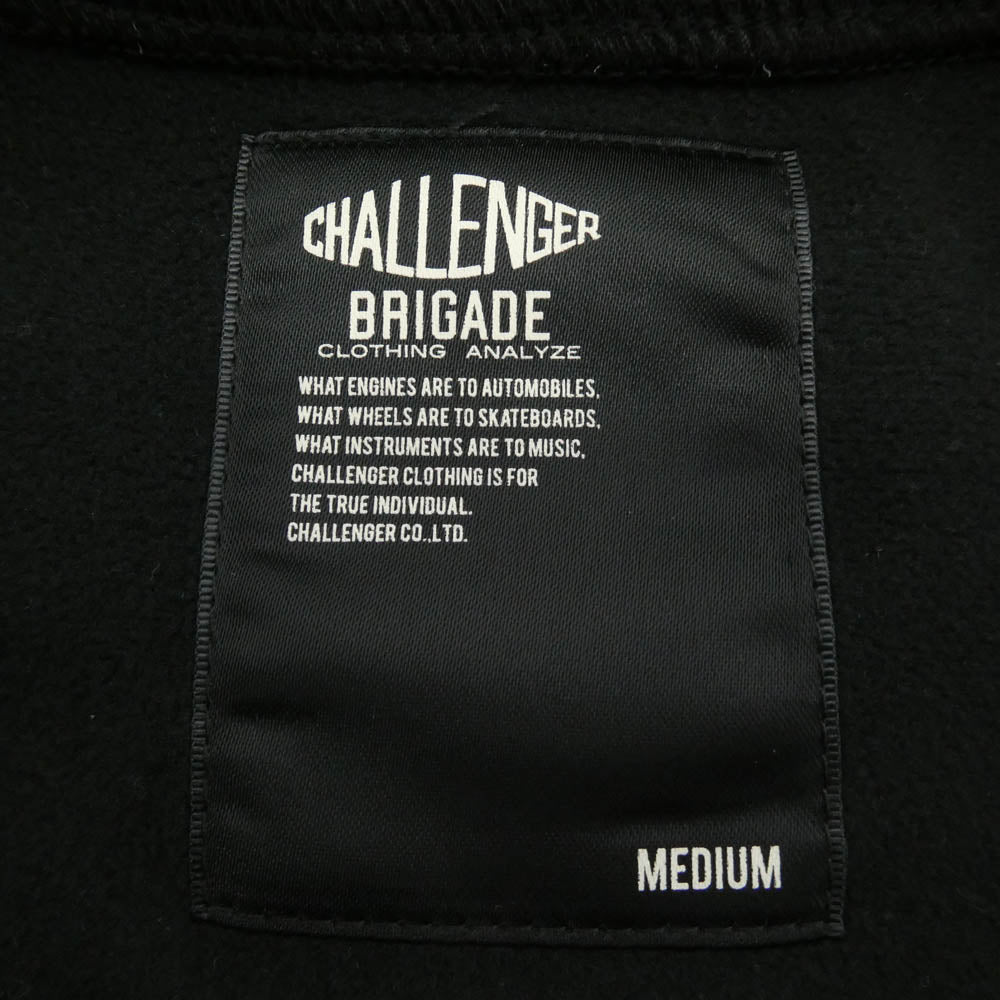 CHALLENGER チャレンジャー 25AW CLG-SW 025-009 C/N WARM CORE ポリエステル クルーネック フットボール シャツ スウェット ブラック系 M【極上美品】【中古】