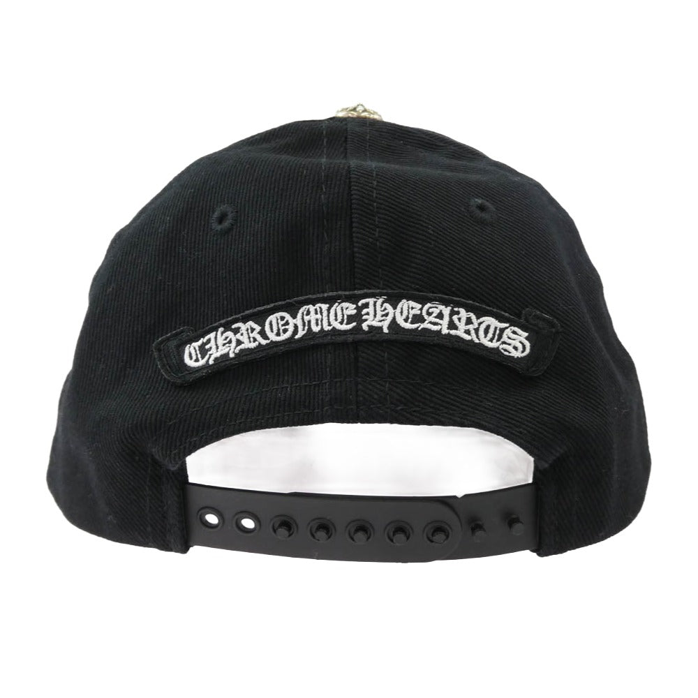 CHROME HEARTS クロムハーツ（原本無） Vertical Logo TRUCKER CAP ロゴ刺繍 ベースボール キャップ ブラック系 53-60【極上美品】【中古】
