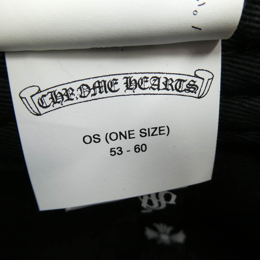 CHROME HEARTS クロムハーツ（原本無） Vertical Logo TRUCKER CAP ロゴ刺繍 ベースボール キャップ ブラック系 53-60【極上美品】【中古】