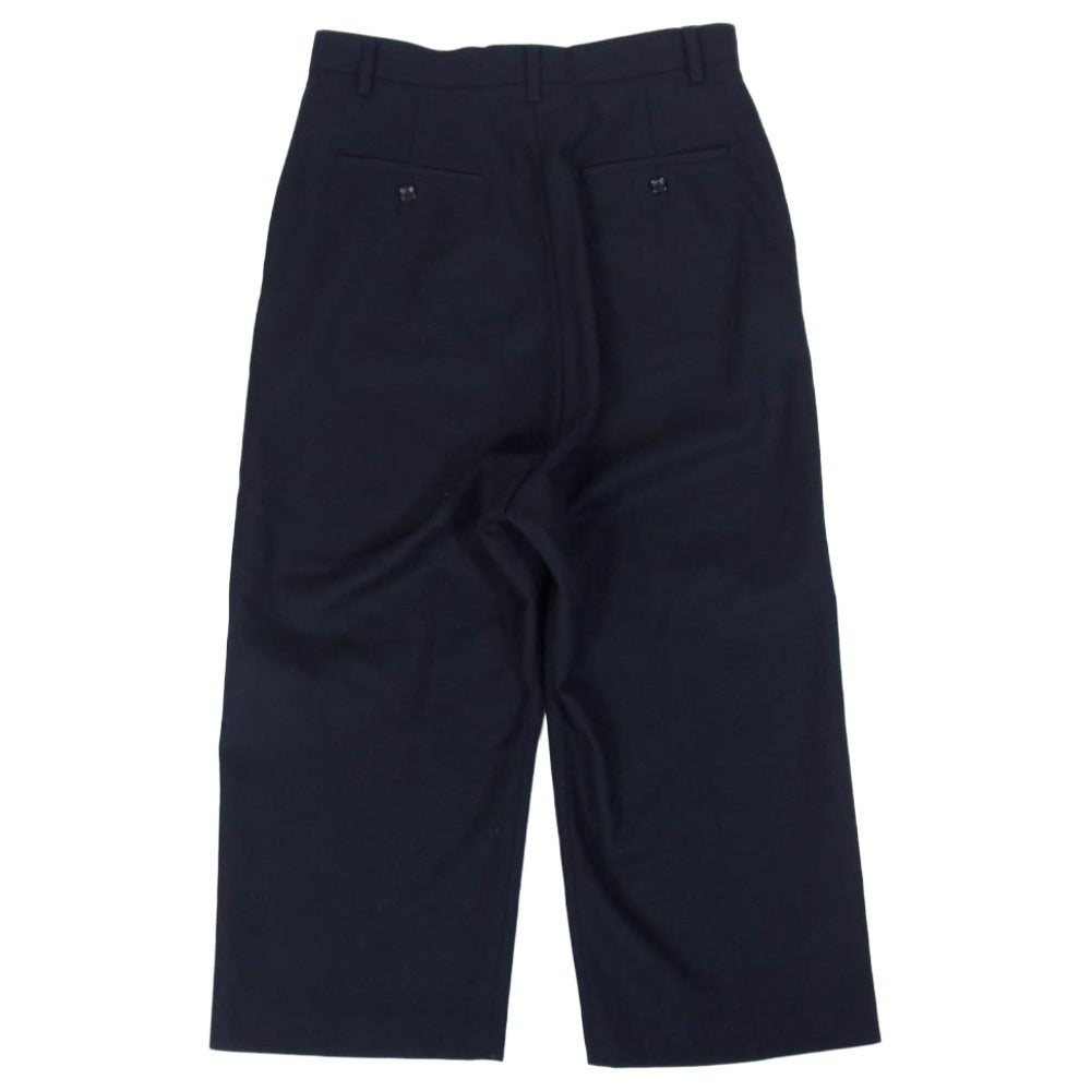 JUNYA WATANABE COMME des GARCONS ジュンヤワタナベコムデギャルソン 19AW JD-P021 AD2019 ウール ワイド スラックス パンツ ネイビー系 S【中古】