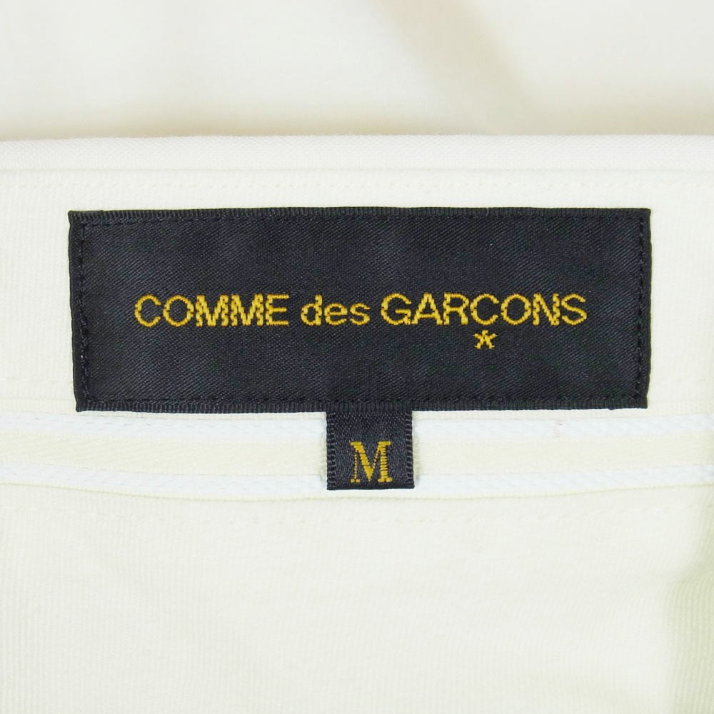 COMME des GARCONS コムデギャルソン 25SS GO-P020 本ライン AD2024 ウール ベルテッド ストレート パンツ オフホワイト系 M【新古品】【未使用】【中古】