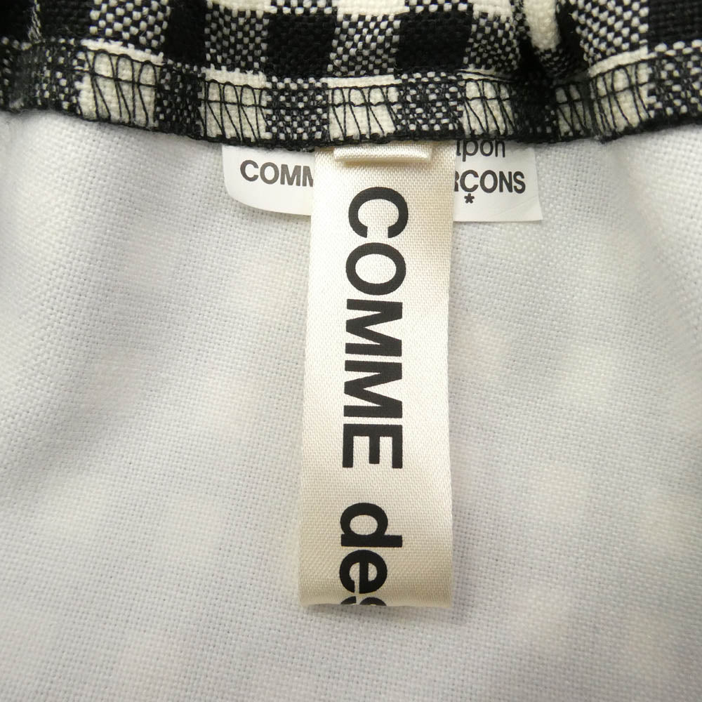 COMME des GARCONS コムデギャルソン 25AW GP-S006 本ライン AD2025 ギンガムチェック ウール スカート ブラック系 ホワイト系 S【美品】【中古】