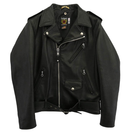 schott ショット 7823950090 516UST ONE STAR NEW NAKED ワンスター ニュー ネイキッド 牛革 カウレザー ダブル ライダース ジャケット ブラック系 38【美品】【中古】