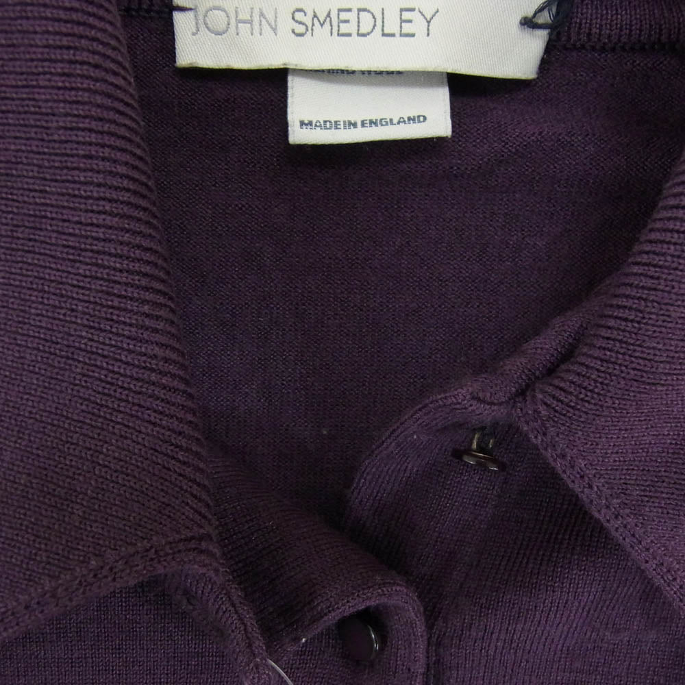 JOHN SMEDLEY ジョンスメドレー 長袖 ニット ポロシャツ パープル系 S【中古】