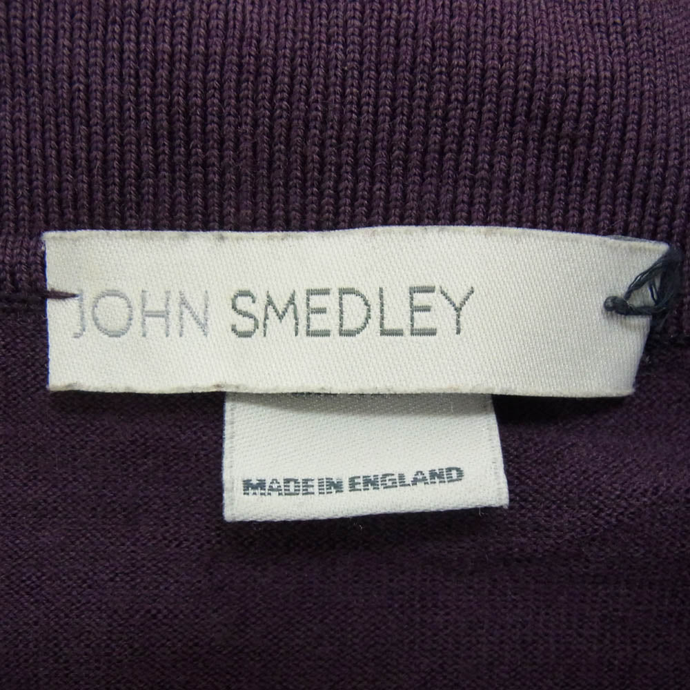 JOHN SMEDLEY ジョンスメドレー 長袖 ニット ポロシャツ パープル系 S【中古】